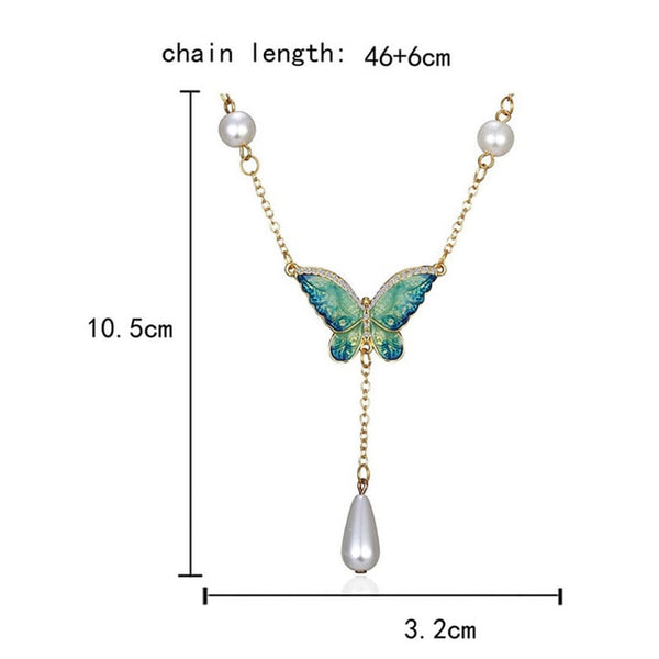 LNRRABC Fashion  Women Charming Gold Color Rhinestones Opal Swan Pendants Necklace Sweater Chain Jewelry Xmas Gift