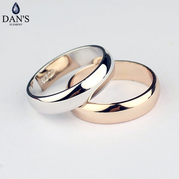 Dan's Element Brand  Real round Simple Couple Copper Gold Color Fashion Wedding Rings for Women healthy Top Quality  Fi-RG90696